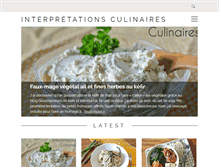 Tablet Screenshot of interpretations-culinaires.fr